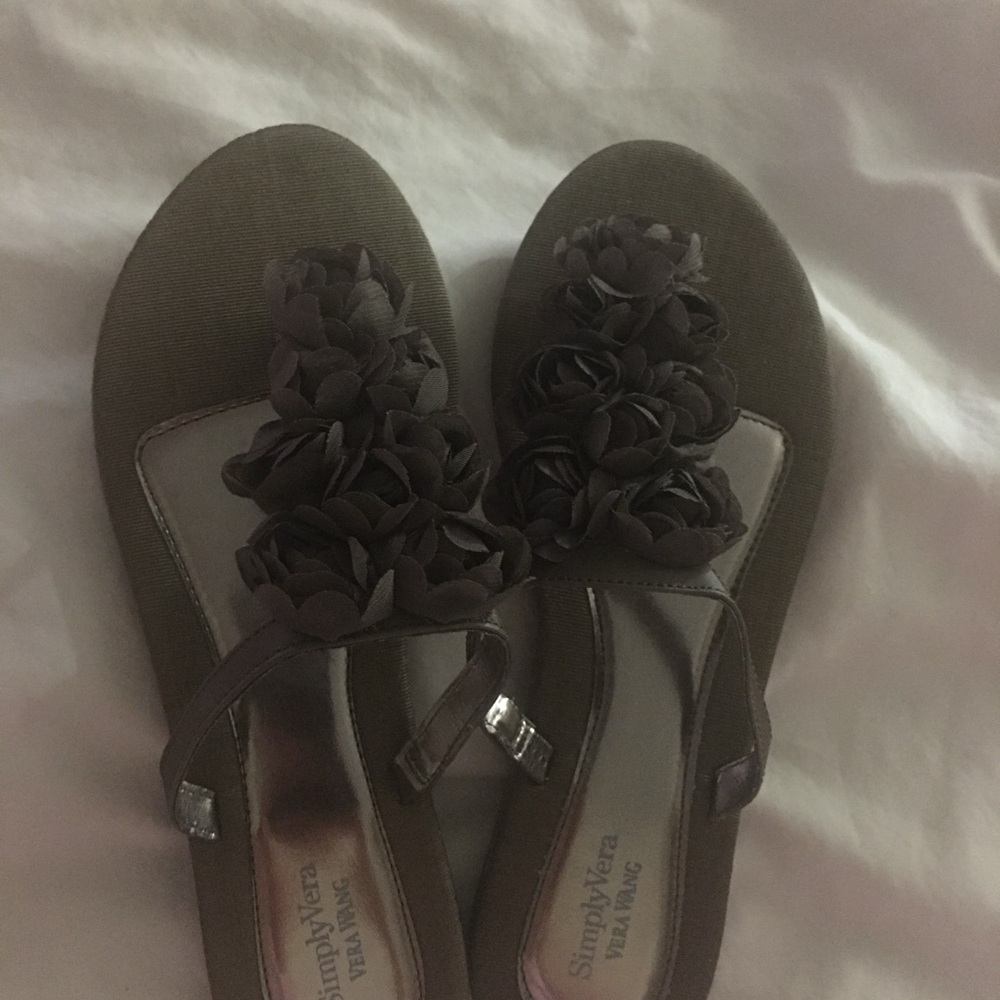 Simply Vera Vera Wang Brown Strappy Sandals